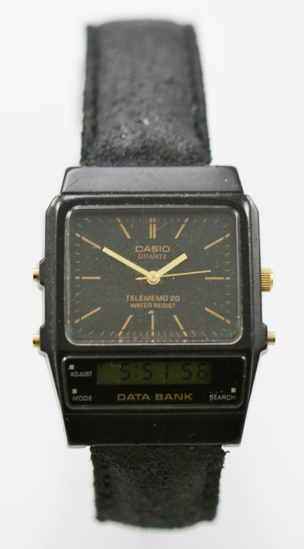 casio black plastic watch